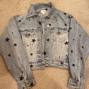 AMUSE SOCIETY Cropped Denim Jacket